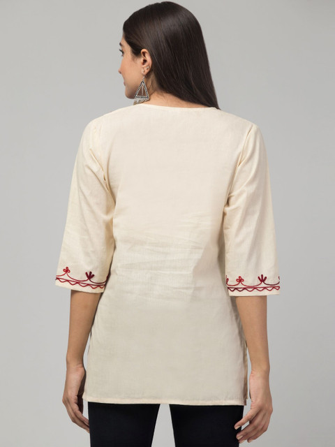 ILMA CREATION Women Ethnic Motifs Embroidered Thread Work Kurta - Image 2