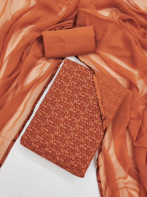 Rangtulika Ethnics Embroidered Unstitched Dress Material - Image 2
