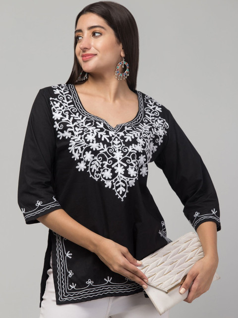 ILMA CREATION Women Ethnic Motifs Embroidered Thread Work Kurta - Image 4