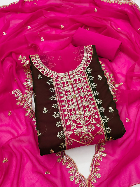 Rangtulika Ethnics Embroidered Unstitched Dress Material