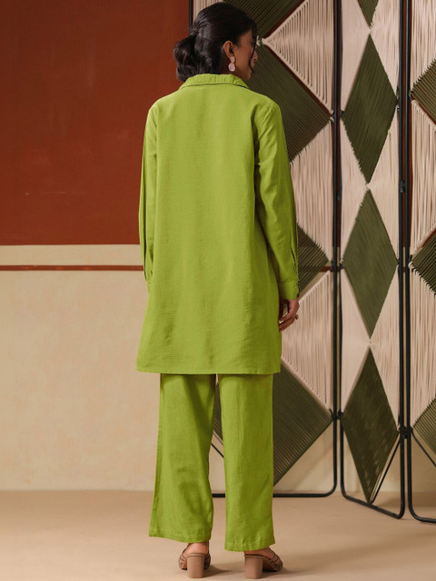SKYLEE Embroidered Shirt with Trousers - Image 3