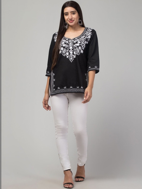 ILMA CREATION Women Ethnic Motifs Embroidered Thread Work Kurta - Image 5