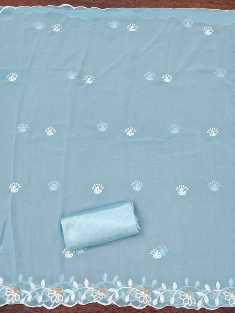 Rangtulika Ethnics Embroidered Unstitched Dress Material - Image 4