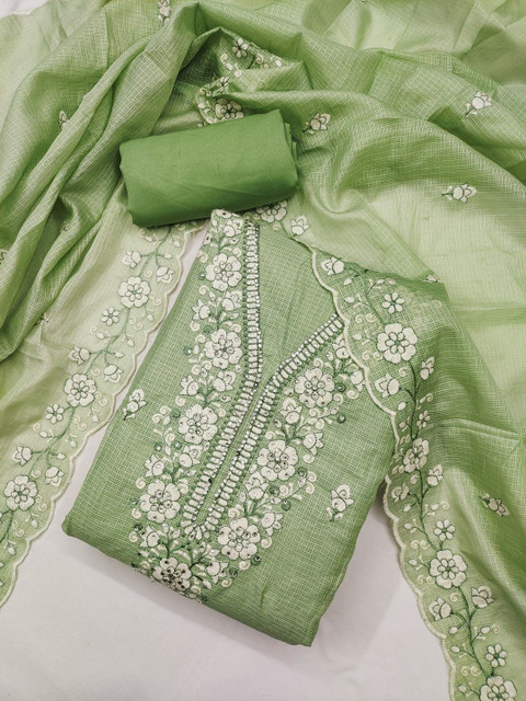 Rangtulika Ethnics Embroidered Unstitched Dress Material - Image 2