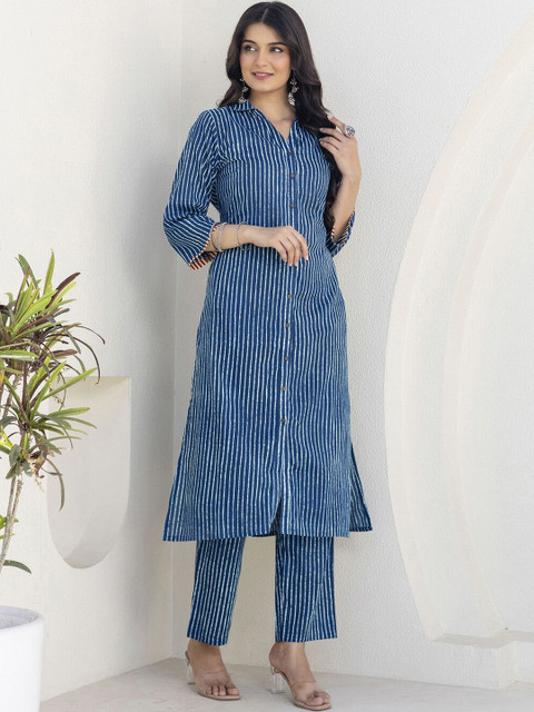 SKYLEE Striped Tunic with Trousers