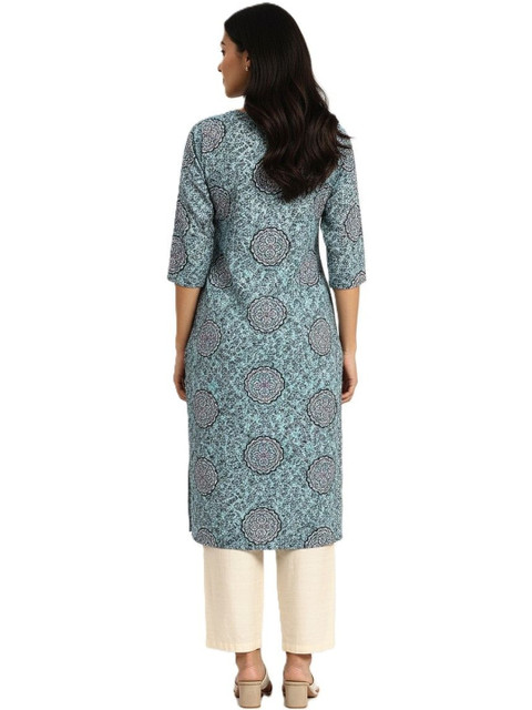 Milvia Women Ethnic Motifs Printed Indie Prints Crepe Kurta - Image 6