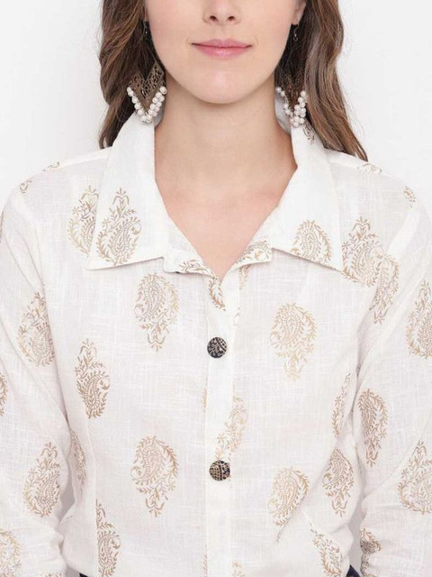 Yashwani Fashion Printed Shirt with Skirt - Image 4