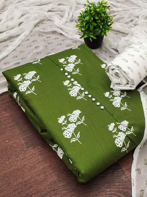 Panzora Printed Pure Cotton Unstitched Dress Material
