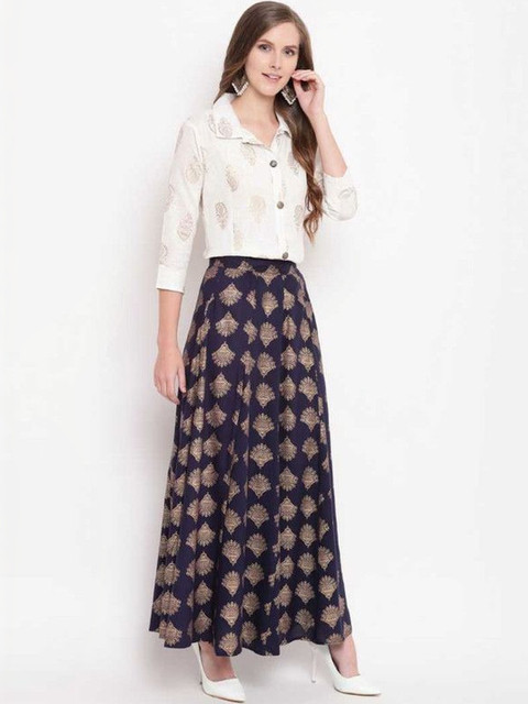 Yashwani Fashion Printed Shirt with Skirt - Image 5