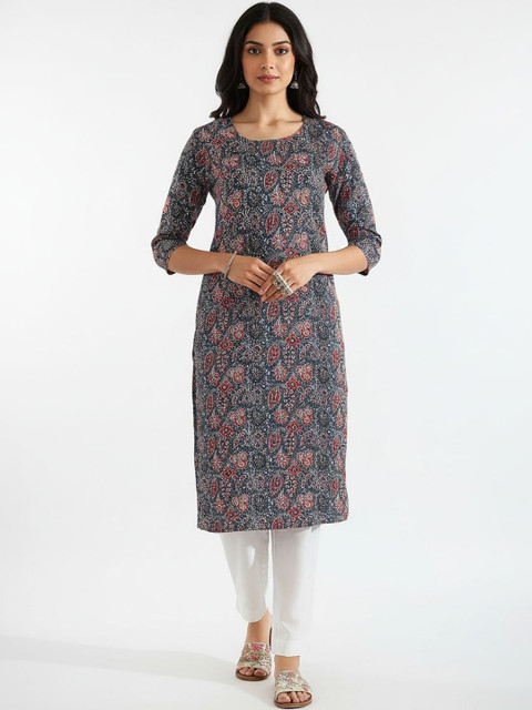 Milvia Women Ethnic Motifs Printed Indie Prints Crepe Kurta