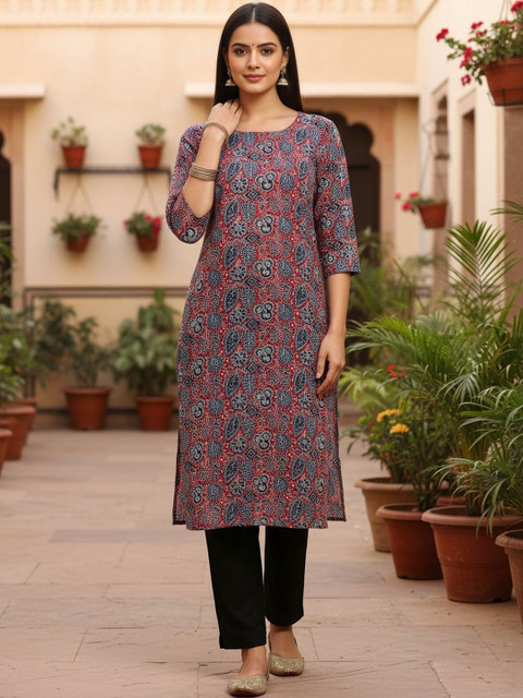 Milvia Women Ethnic Motifs Printed Crepe Kurta