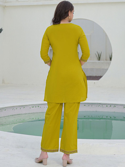 SKYLEE Embroidered Tunic with Palazzos - Image 3