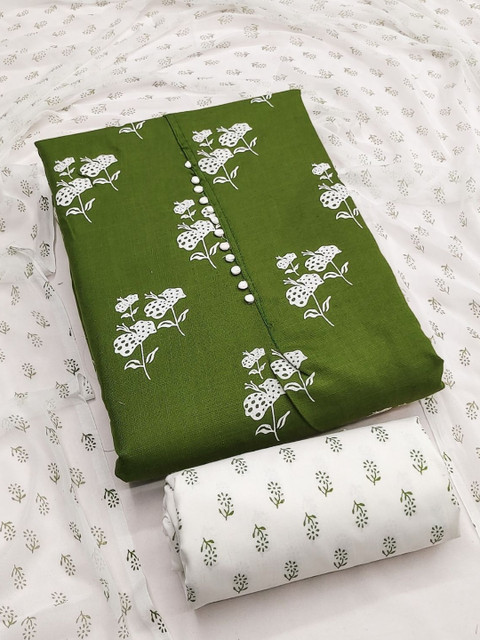 Panzora Printed Pure Cotton Unstitched Dress Material - Image 2
