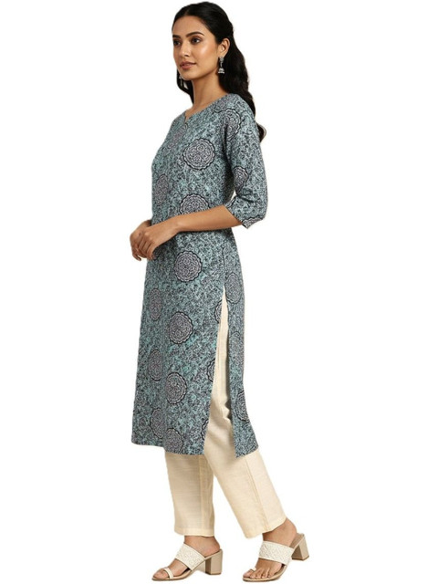 Milvia Women Ethnic Motifs Printed Indie Prints Crepe Kurta - Image 5