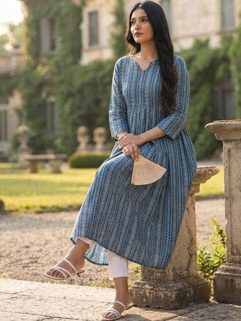 RUNAYA NX Romantic Florals Printed Tunic with Trousers - Image 2