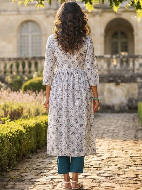 RUNAYA NX Romantic Florals Printed Tunic with Trousers - Image 5