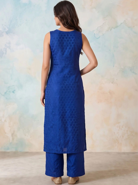 AADVIKA Women Ethnic Motifs Regular Kurta with Palazzos & With Dupatta - Image 2