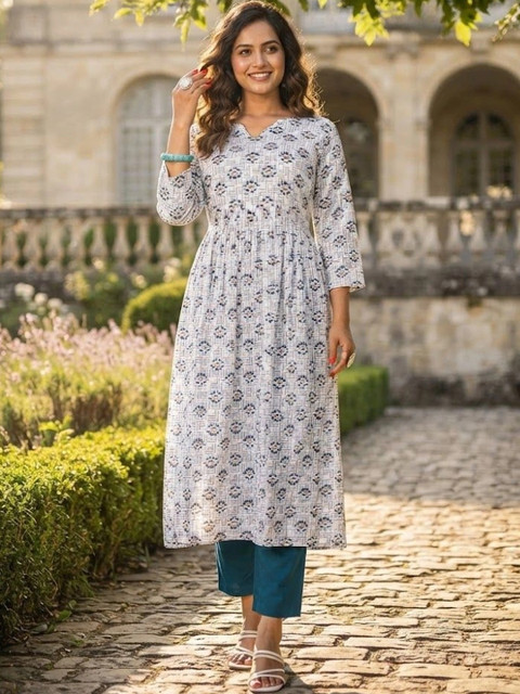 RUNAYA NX Romantic Florals Printed Tunic with Trousers
