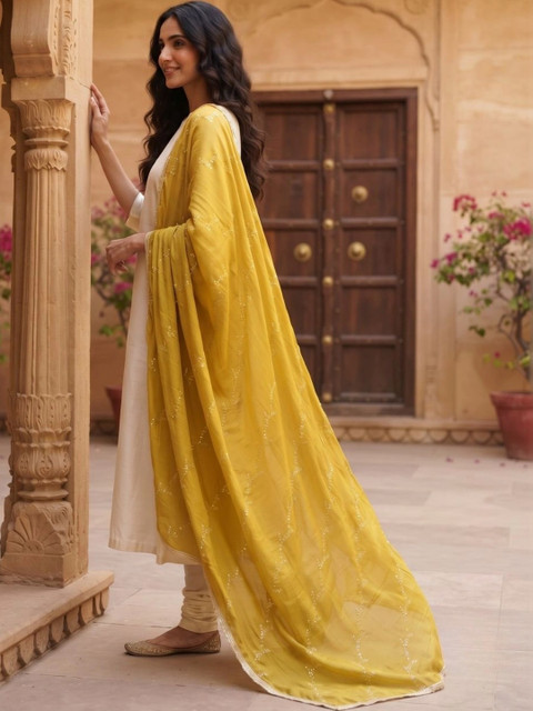 Dupatta Bazaar Dupatta with Sequinned - Image 5