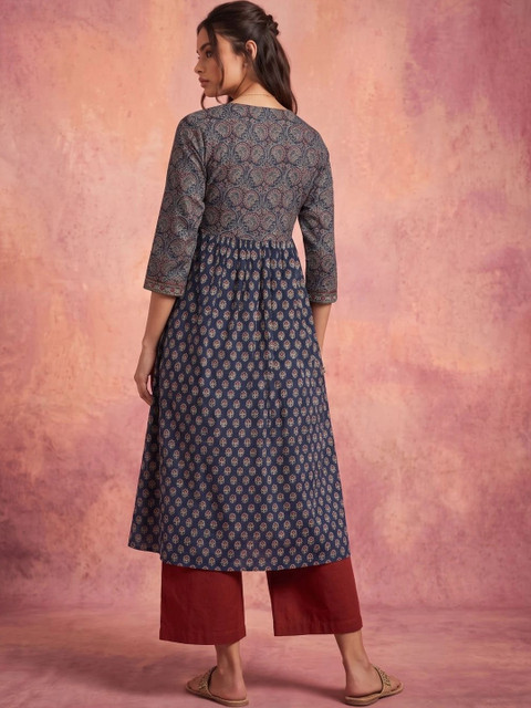 KINDA DESI Women Ethnic Motifs Printed Indie Prints Kurta - Image 2