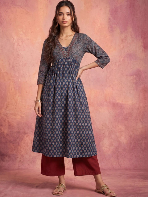 KINDA DESI Women Ethnic Motifs Printed Indie Prints Kurta