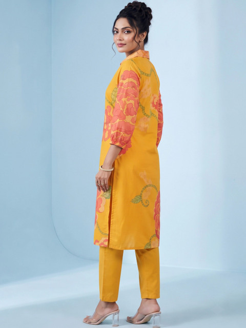 KALINI Romantic Florals Printed Top with Trousers - Image 4