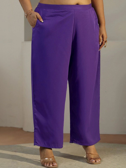 EXTRA LOVE BY LIBAS Women Floral Printed Regular Thread Work Kurta with Palazzos - Image 7