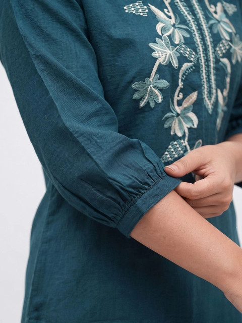 IKLO Cotton Solid Top with Trousers - Image 5