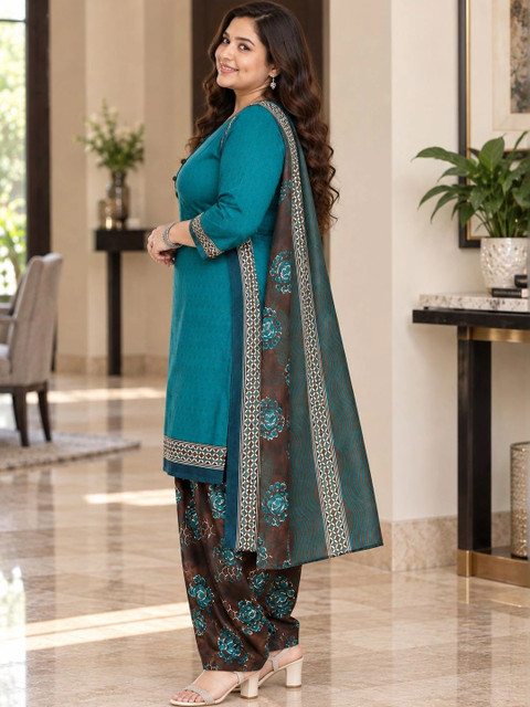 Merira Women Ethnic Motifs Printed Regular Kurta with Patiala & With Dupatta - Image 3