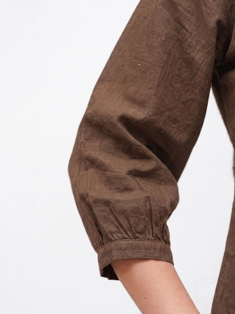 IKLO Cotton Solid Three-Quarter Sleeves Top with Trousers - Image 6
