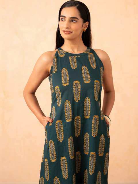 Vivika Women Ethnic Motifs Printed Regular Pure Cotton Kurta with Palazzos - Image 2