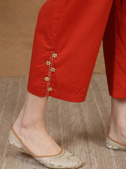 TINRANG Women Floral Regular Pure Cotton Kurta with Trousers With Dupatta - Image 5