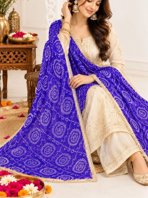 Phulkarigiri Printed Bandhani Dupatta