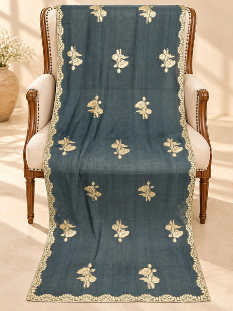 Anouk Embroidered Organza Dupatta with Thread Work