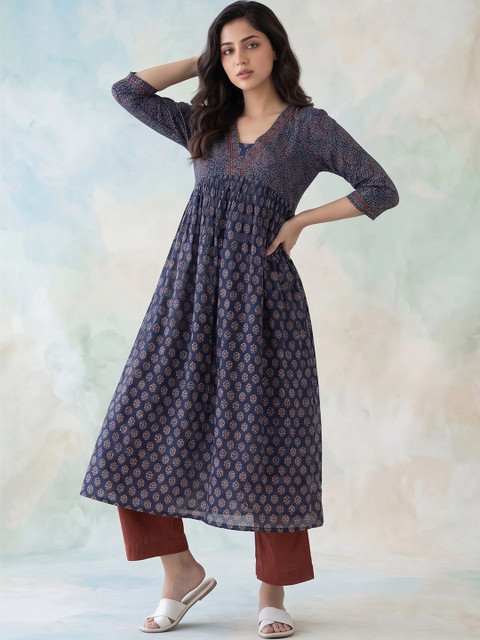 Anouk Rustic Women Ethnic Motifs Printed Indie Prints Kurta - Image 7