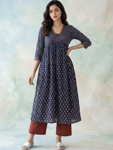Anouk Rustic Women Ethnic Motifs Printed Indie Prints Kurta