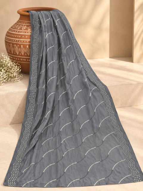 Anouk Ethnic Motifs Embroidered Dupatta with Thread Work - Image 2