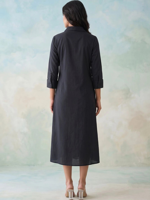 Anouk Rustic Embroidered A-Line Midi Dress - Image 2