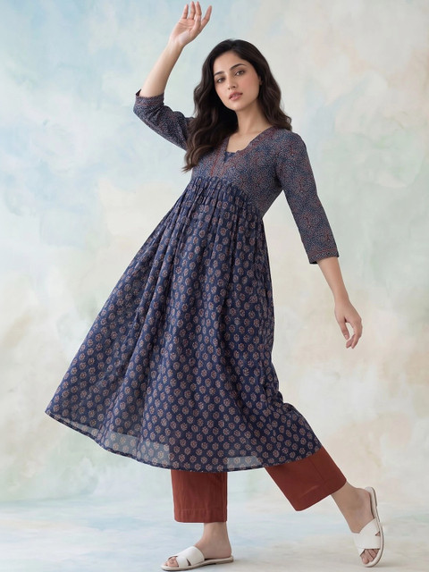 Anouk Rustic Women Ethnic Motifs Printed Indie Prints Kurta - Image 3