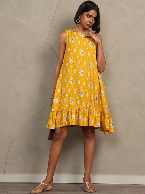 Soch Print Ruffled A-Line Dress