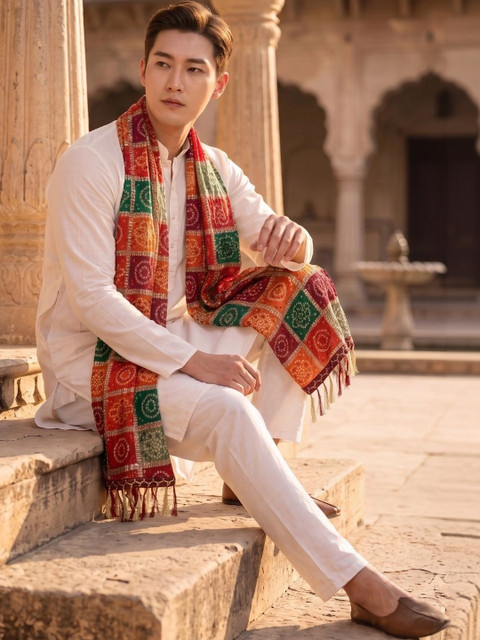 TAMNNA DUPATTA HUB Printed Bandhani Dupatta - Image 4