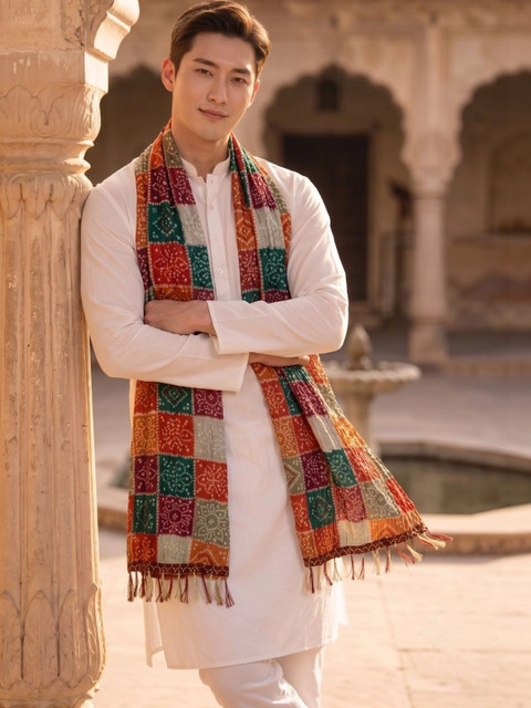 TAMNNA DUPATTA HUB Printed Bandhani Dupatta - Image 3