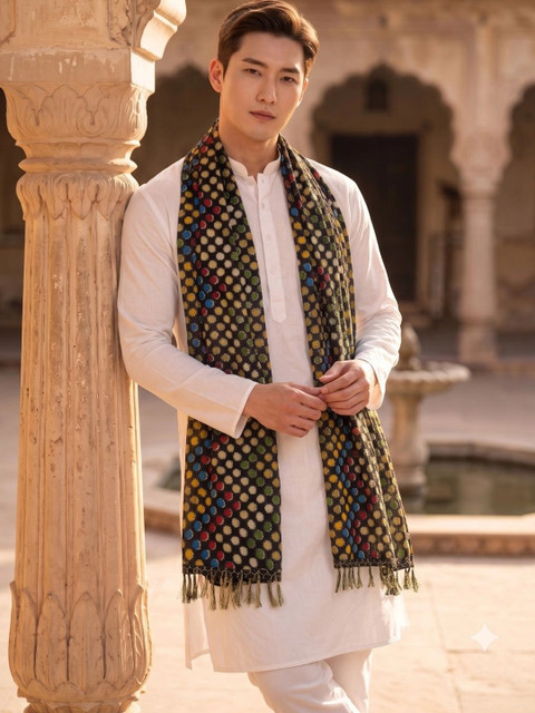 TAMNNA DUPATTA HUB Men Printed Dupatta
