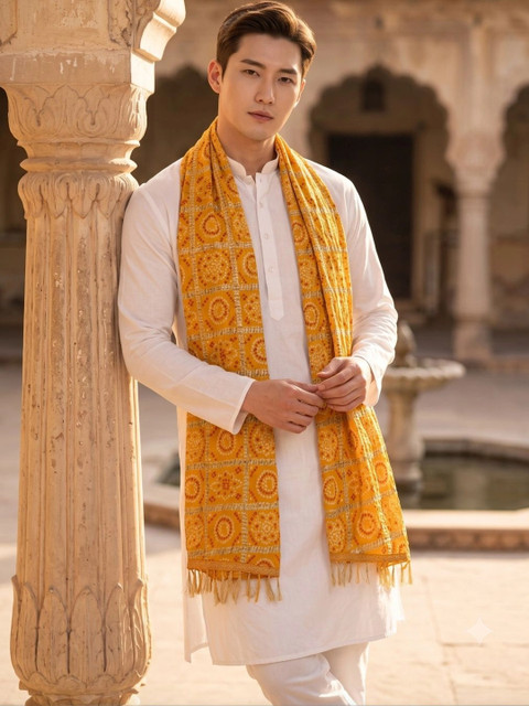 TAMNNA DUPATTA HUB Ethnic Motifs Dupatta with Thread Work
