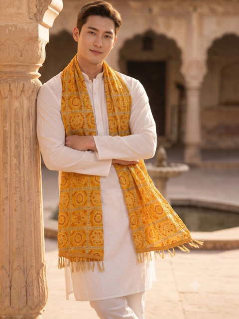 TAMNNA DUPATTA HUB Ethnic Motifs Dupatta with Thread Work - Image 2