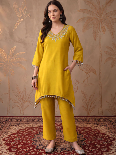 all about you Embroidered Tunic with Trousers - Image 4