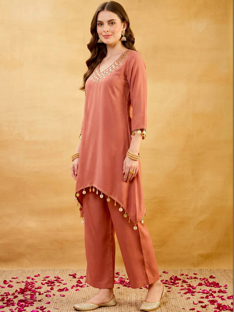 all about you Embroidered Tunic with Trousers - Image 3