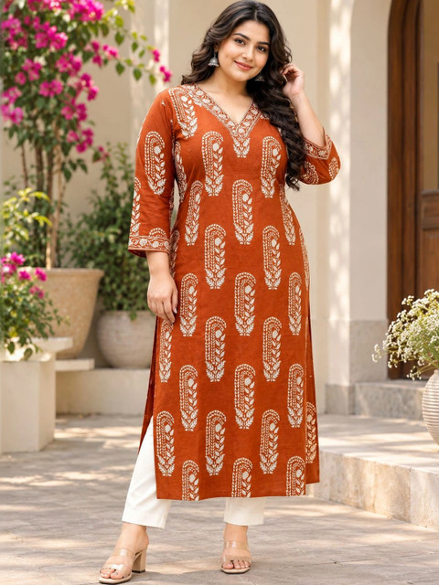 Aaradhya Fashion Women Ethnic Motifs Printed Indie Prints Kurta