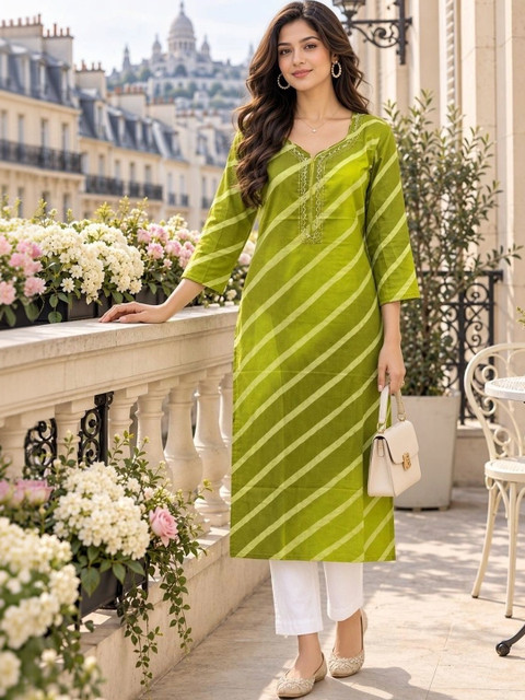KALINI Women Printed Thread Work Kurta