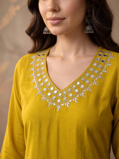 all about you Embroidered Tunic with Trousers - Image 2